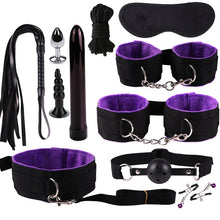 Load image into Gallery viewer, Sex Toys For Couples Handcuffs Whip Nipples Clip Blindfold Mouth Gag Adult Sex Toys Kit BDSM Bondage Toy Flirt Games For Couples