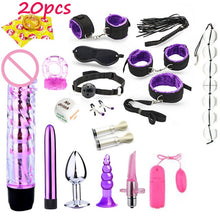 Load image into Gallery viewer, Sex Toys For Couples Handcuffs Whip Nipples Clip Blindfold Mouth Gag Adult Sex Toys Kit BDSM Bondage Toy Flirt Games For Couples