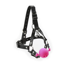 Load image into Gallery viewer, 40MM 45MM 50MM Large Silicone Mouth Gag with Nose Hook Harness Bondage Restraints Sex Toys for Couples Big Hollow Gag Ball