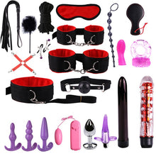 Load image into Gallery viewer, Sex Toys For Couples Handcuffs Whip Nipples Clip Blindfold Mouth Gag Adult Sex Toys Kit BDSM Bondage Toy Flirt Games For Couples