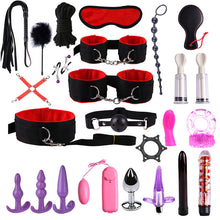Load image into Gallery viewer, Sex Toys For Couples Handcuffs Whip Nipples Clip Blindfold Mouth Gag Adult Sex Toys Kit BDSM Bondage Toy Flirt Games For Couples