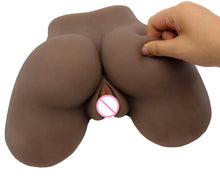 Load image into Gallery viewer, 100% Silicone Male Masturbator Big Silicone Ass Vagina Sex Dolls Adult Brown/ Flesh Toy for Men Realistic Pussy Sex Product