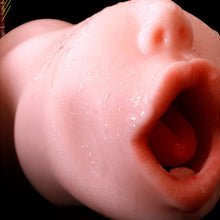 Load image into Gallery viewer, Falina Realistic Male Masturbator Aritificial Vagina Pocket Deep Throat Tongue Suck Sex Toys for Men Heater Vibration