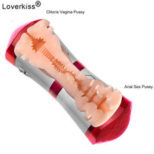 Load image into Gallery viewer, Loverkiss Double End Male Masturbator Realistic Vagina Pussy Anal Sex Toys for Men Handsfree Removable Sucker Penis Trainer