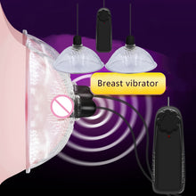 Load image into Gallery viewer, Adult Erotic Toys Electric Sucking Vibrating Breast Pump Nipple Stimulator Sucker Cups Vibrator Sex Toys For Woman Sex Shop