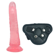Load image into Gallery viewer, 2Pcs Silicone Dildo Realistic Penis with Strong Clitoris Sucker &amp; Strapon Harness Dildos Pants Sex Toys For Lesbian Products Q94