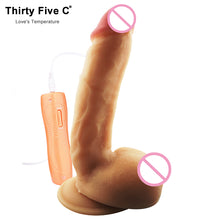 Load image into Gallery viewer, 5cm Super Huge Realistic Dildos 10 Frequency Vibrators Large Big Penis With Sucker Cup G-Spot Stimulator Cock Sex Toys For Woman