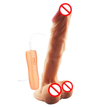 Load image into Gallery viewer, Faked Dildos 10 Frequency Vibration Rotation Vagina Stimulation Penis Sex Toys Real Feeling Cock With Sucker Powerful Vibrators