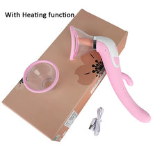 Load image into Gallery viewer, Sex Toys 12 Speed Dual Vibrating Nipple Sucker Udder Stimulator Warm G-Spot Dildo Vibrator Breast Enlargement Massager For Woman