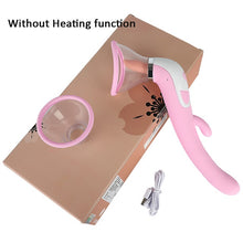 Load image into Gallery viewer, Sex Toys 12 Speed Dual Vibrating Nipple Sucker Udder Stimulator Warm G-Spot Dildo Vibrator Breast Enlargement Massager For Woman