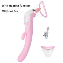 Load image into Gallery viewer, Sex Toys 12 Speed Dual Vibrating Nipple Sucker Udder Stimulator Warm G-Spot Dildo Vibrator Breast Enlargement Massager For Woman