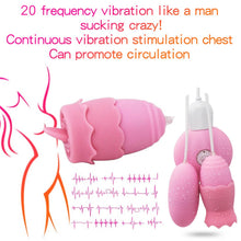 Load image into Gallery viewer, Oral Clitoris Sucking Tongue Vibrator for woman Nipple Sucker Body Massager Vibrators Breast Enlarge Adult Sex Toys for Women