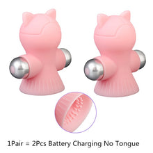 Load image into Gallery viewer, 1/2Pcs Vibrating Nipple Sucking Vibrator Battery Sex Oral Licking Clitoris Vagina Stimulator Women Masturbator Sex Toy for Woman