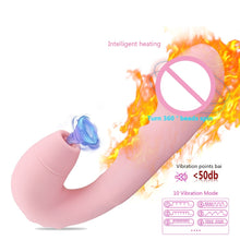 Load image into Gallery viewer, 10 Speed Breast Pump Enlarge Heating Dildo Vibrator For Woman Nipple Clit Sucker Vibrator Sex Toys for Women Adult Sex Products