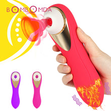 Load image into Gallery viewer, Oral Sex Licking Tongue Vibrator Sex Toy for Women Heating Dildo Vagina Stimulator Nipple Sucking Clit Sucker Vibrator For Adult