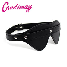 Load image into Gallery viewer, Leather Blindfold Adult Games BDSM Flirt Sex Toy Sexy Eye Mask Sleeping Masquerade Cat Eye Party club Coslay Mysterious