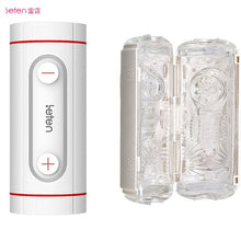 Load image into Gallery viewer, Leten Flip hole Dual channel Male Masturbation cup Sucking stimulating Vagina Real Pussy Adult Sex Toys For Men Sex Products