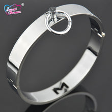 Load image into Gallery viewer, Sweet Dream 120mm Metal Stainless Steel Flat Neck Collar M Hollow Out Slave BDSM Bondage Neck Cuff Sex Toys for Couples LF-103