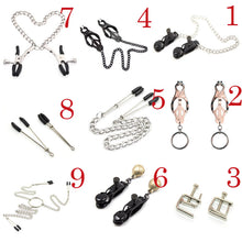 Load image into Gallery viewer, 9 Styles Metal Nipple Clamp,Breast Clip,Nipple Clip,Breast Clamp,Female Breast Clip  Clitoris Clips Adult Game,BDSM Sex Toys