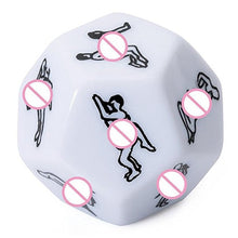 Load image into Gallery viewer, RABBITOW 2.5cm Funny Sex Dice 12 Sides Sex  Romance Love Humour Gambling Adult Games Erotic Craps Pipe Sex Toys For Couples