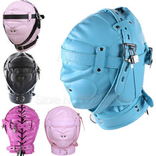 Load image into Gallery viewer, Superior PU Leather Fetish SM Hood Headgear With Mouth Ball Gag BDSM Bondage Sex Mask Hood Toys Adult Games Sex Toys For Couples