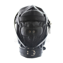 Load image into Gallery viewer, Superior PU Leather Fetish SM Hood Headgear With Mouth Ball Gag BDSM Bondage Sex Mask Hood Toys Adult Games Sex Toys For Couples