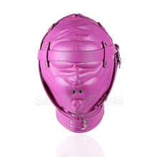 Load image into Gallery viewer, Superior PU Leather Fetish SM Hood Headgear With Mouth Ball Gag BDSM Bondage Sex Mask Hood Toys Adult Games Sex Toys For Couples