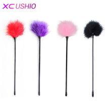 Load image into Gallery viewer, Black Bird Feather 2019 New Clit tickler Spanking Sex Toy Feather Flirting Tickler Sex Whip Flirt Soft Ticklers Slave Flogger