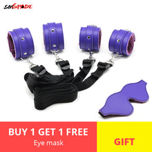 Load image into Gallery viewer, Smspade bdsm Bondage Sex Toys for Couples Adult Games Bondage Restraints Kit Handcuffs+Ankle Cuffs &amp; bdsm Mask Blindfold for Sex