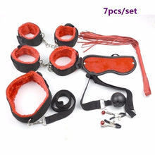 Load image into Gallery viewer, Sex Handcuffs Nipple Clamps Whip Mouth Gag Sex Mask Anal Plug Vibrator BDSM Bondage Set Erotic Sex Toys for Woman Men Adult Game