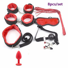 Load image into Gallery viewer, Sex Handcuffs Nipple Clamps Whip Mouth Gag Sex Mask Anal Plug Vibrator BDSM Bondage Set Erotic Sex Toys for Woman Men Adult Game