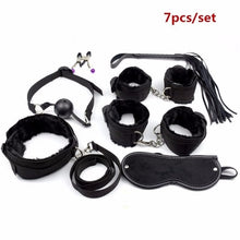 Load image into Gallery viewer, Sex Handcuffs Nipple Clamps Whip Mouth Gag Sex Mask Anal Plug Vibrator BDSM Bondage Set Erotic Sex Toys for Woman Men Adult Game
