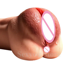Load image into Gallery viewer, 3D Realistic Fake Vagina Pussy Ass Masturbator Sex Toys for Men Real Big Fat Black Vagina Anal Adult Sex Toys