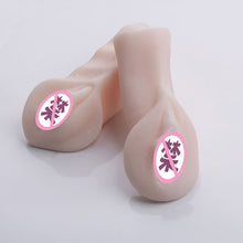 Load image into Gallery viewer, Portable Double Hole Pussy Male Masturbator Soft TPE Oral Vaginal Vibrator Sex Masturbation Cup Real Vagina Sex Toys for Men